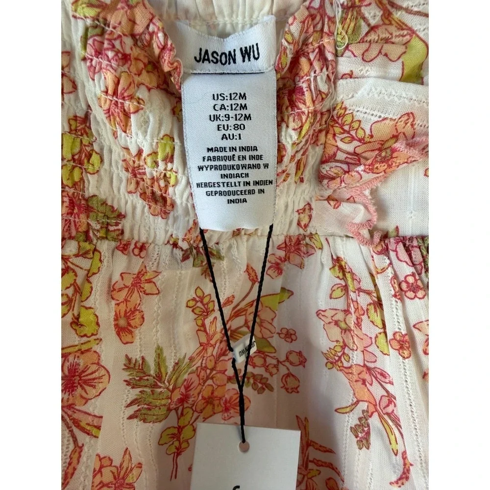 Jason Wu Baby Girl Floral Tiered Dress with Matching Purse White Pink 12M NWT - Picture 6 of 8